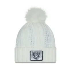 Discount Las Vegas Raiders 2024 Salute to Service Womens Pom Knit Hat - KTGCaps - Baseball caps for various teams, purchased online at a discount Caps