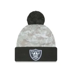 New Las Vegas Raiders 2024 Salute to Service Pom Knit Hat - KTGCaps - Baseball caps for various teams, purchased online at a discount Caps