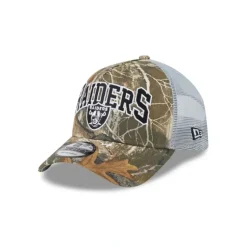 Clearance Las Vegas Raiders Active 9FORTY AFrame Trucker Hat - KTGCaps - Baseball caps for various teams, purchased online at a discount Caps