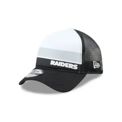 Outlet Las Vegas Raiders Color Block 9FORTY AFrame Trucker Snapback Hat - KTGCaps - Baseball caps for various teams, purchased online at a discount Caps