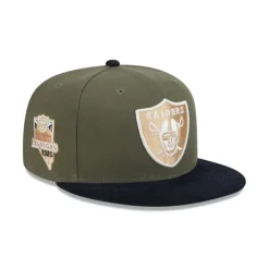 New Las Vegas Raiders Olive Green 59FIFTY Fitted Hat - KTGCaps - Baseball caps for various teams, purchased online at a discount Caps