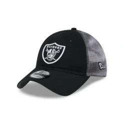Discount Las Vegas Raiders Slick 9TWENTY Trucker Hat - KTGCaps - Baseball caps for various teams, purchased online at a discount Caps