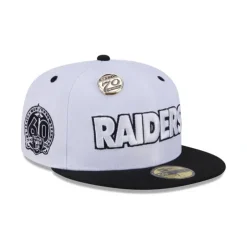 Discount Las Vegas Raiders 70th Anniversary 59FIFTY Fitted Hat - KTGCaps - Baseball caps for various teams, purchased online at a discount Caps