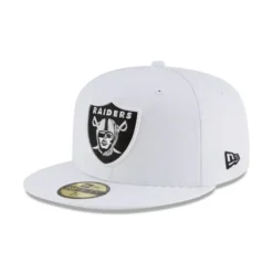Discount Las Vegas Raiders White 59FIFTY Fitted Hat - KTGCaps - Baseball caps for various teams, purchased online at a discount Caps