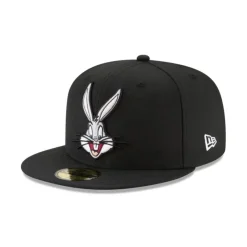 Flash Sale Looney Tunes Bugs Bunny Alt Black 59FIFTY Fitted Hat - KTGCaps - Baseball caps for various teams, purchased online at a discount Caps