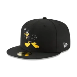 Clearance Looney Tunes Daffy Duck Black 59FIFTY Fitted Hat - KTGCaps - Baseball caps for various teams, purchased online at a discount Caps