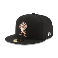 New Looney Tunes Taz Black 59FIFTY Fitted Hat - KTGCaps - Baseball caps for various teams, purchased online at a discount Caps