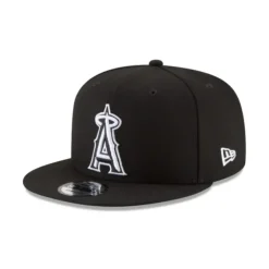 Store Los Angeles Angels Basic Black and White 9FIFTY Snapback Hat - KTGCaps - Baseball caps for various teams, purchased online at a discount Caps
