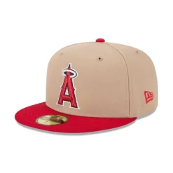 Hot Los Angeles Angels Camel 59FIFTY Fitted Hat - KTGCaps - Baseball caps for various teams, purchased online at a discount Caps