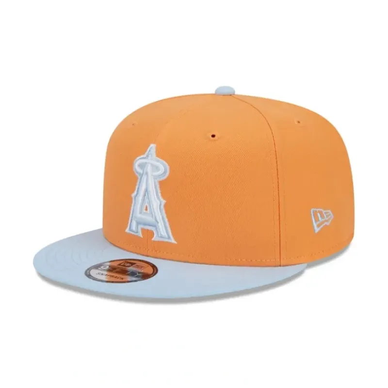New Los Angeles Angels Color Pack Orange Glaze 9FIFTY Snapback Hat - KTGCaps - Baseball caps for various teams, purchased online at a discount Caps