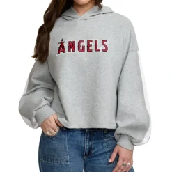 Cheap Los Angeles Angels Gray Logo Select Womens Hoodie - KTGCaps - Baseball caps for various teams, purchased online at a discount Caps