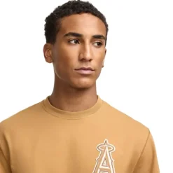 Flash Sale Los Angeles Angels Light Bronze Logo Select Crewneck - KTGCaps - Baseball caps for various teams, purchased online at a discount