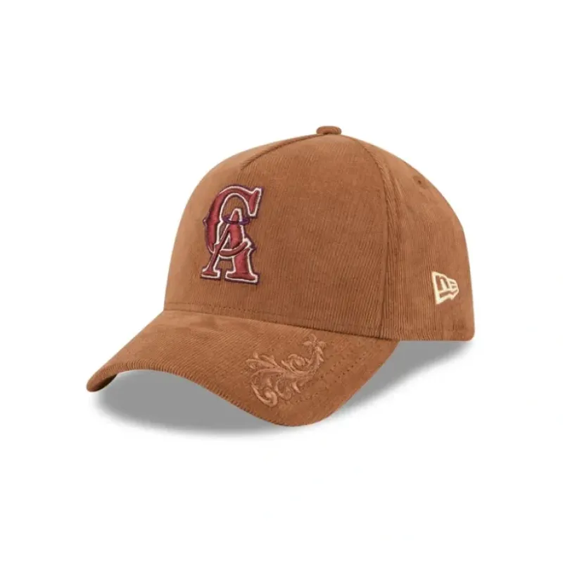 Flash Sale Los Angeles Angels Ornamental Cord 9FORTY AFrame Snapback Hat - KTGCaps - Baseball caps for various teams, purchased online at a discount