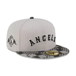 Discount Los Angeles Angels Pattern Denim 59FIFTY Fitted Hat - KTGCaps - Baseball caps for various teams, purchased online at a discount