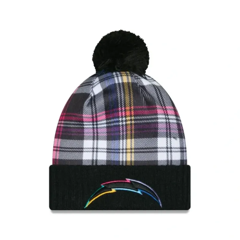 Clearance Los Angeles Chargers 2024 Crucial Catch Sport Pom Knit Hat - KTGCaps - Baseball caps for various teams, purchased online at a discount