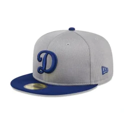 Shop Los Angeles Dodgers 2024 Batting Practice Gray 59FIFTY Fitted Hat - KTGCaps - Baseball caps for various teams, purchased online at a discount