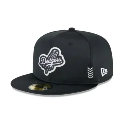 New Los Angeles Dodgers 2024 Clubhouse Black 59FIFTY Fitted Hat - KTGCaps - Baseball caps for various teams, purchased online at a discount