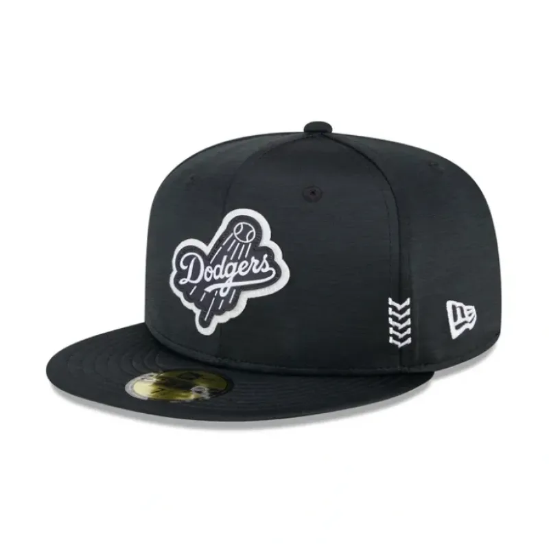 New Los Angeles Dodgers 2024 Clubhouse Black 59FIFTY Fitted Hat - KTGCaps - Baseball caps for various teams, purchased online at a discount