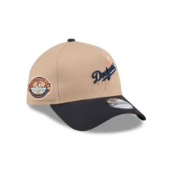 Flash Sale Los Angeles Dodgers Beige Khaki 9FORTY AFrame Snapback Hat - KTGCaps - Baseball caps for various teams, purchased online at a discount