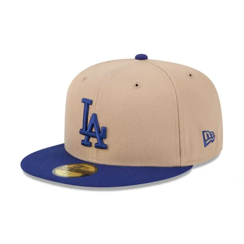 Discount Los Angeles Dodgers Camel 59FIFTY Fitted Hat - KTGCaps - Baseball caps for various teams, purchased online at a discount