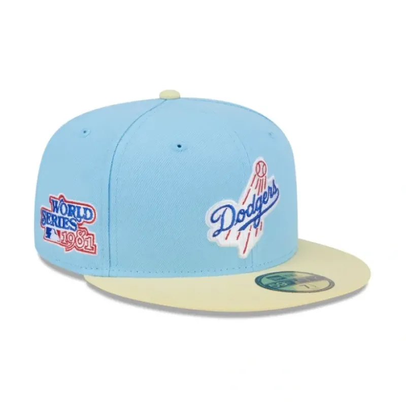Best Los Angeles Dodgers Doscientos Blue 59FIFTY Fitted Hat - KTGCaps - Baseball caps for various teams, purchased online at a discount