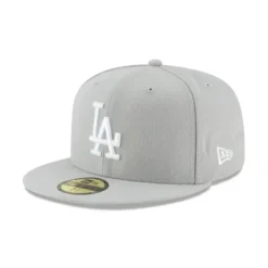 Fashion Los Angeles Dodgers Gray Basic 59FIFTY Fitted Hat - KTGCaps - Baseball caps for various teams, purchased online at a discount