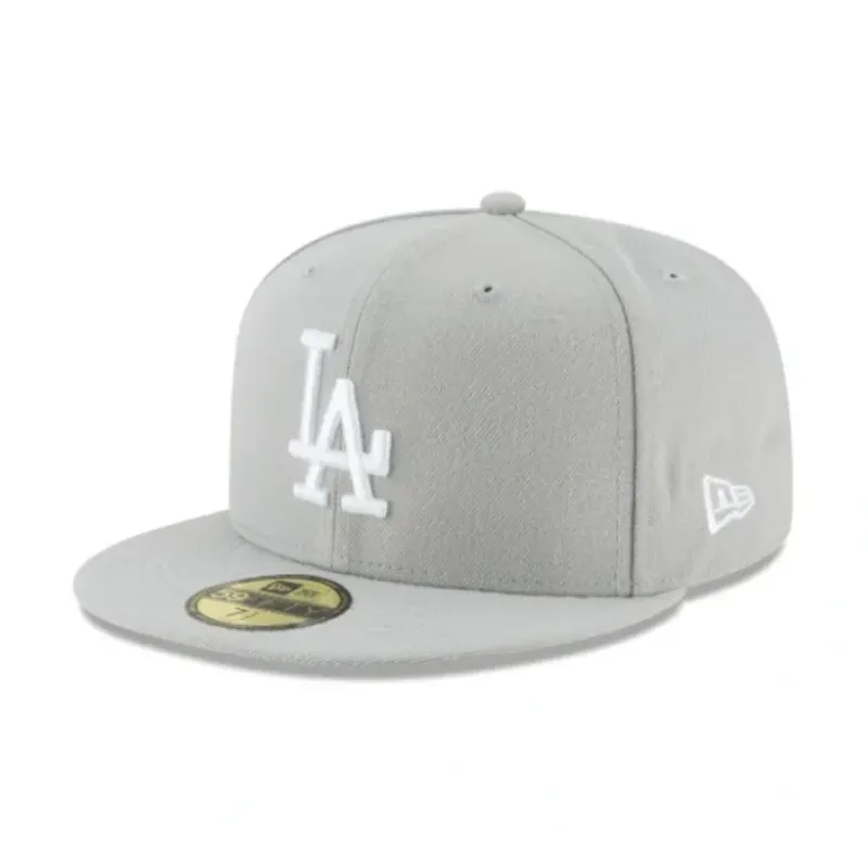 Fashion Los Angeles Dodgers Gray Basic 59FIFTY Fitted Hat - KTGCaps - Baseball caps for various teams, purchased online at a discount