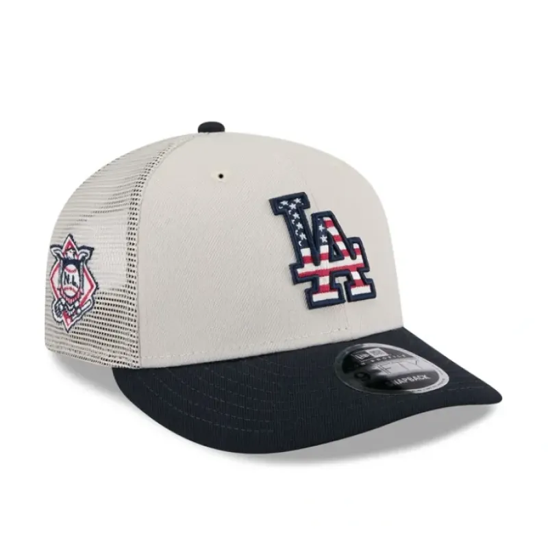 Hot Los Angeles Dodgers Independence Day 2024 Low Profile 9FIFTY Trucker H - KTGCaps - Baseball caps for various teams, purchased online at a discount
