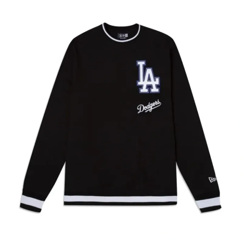 Outlet Los Angeles Dodgers Logo Select Black Crewneck - KTGCaps - Baseball caps for various teams, purchased online at a discount