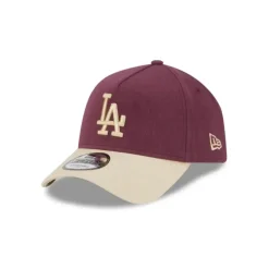 Best Sale Los Angeles Dodgers Moleskin Crown Maroon 9FORTY AFrame Snapback Hat - KTGCaps - Baseball caps for various teams, purchased online at a discount