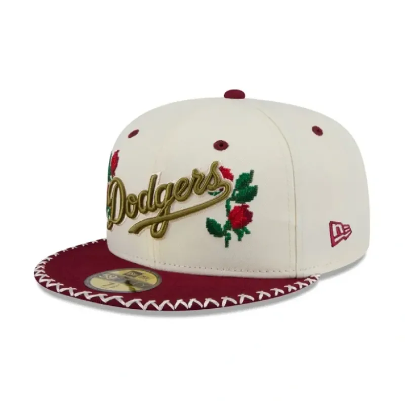 Hot Los Angeles Dodgers Novelty Stitch 59FIFTY Fitted Hat - KTGCaps - Baseball caps for various teams, purchased online at a discount