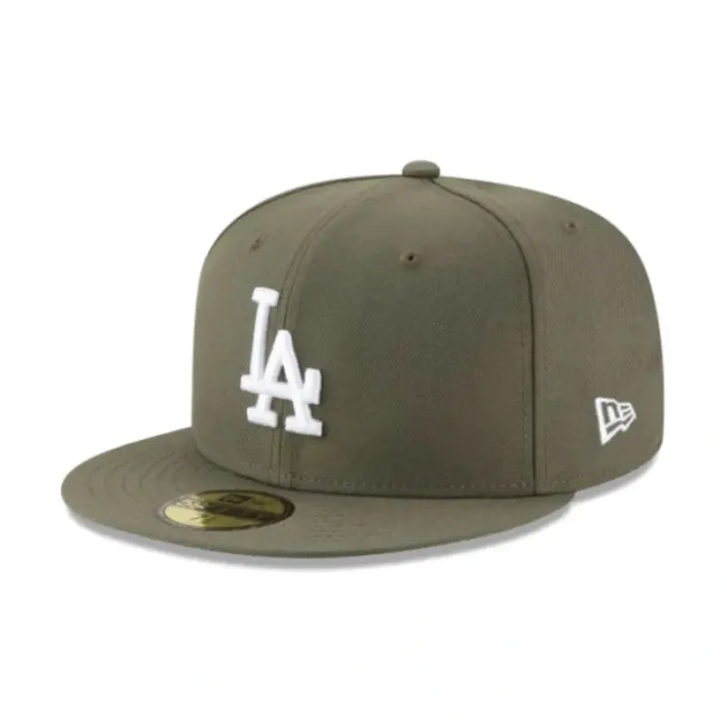 Hot Los Angeles Dodgers Olive 59FIFTY Fitted Hat - KTGCaps - Baseball caps for various teams, purchased online at a discount