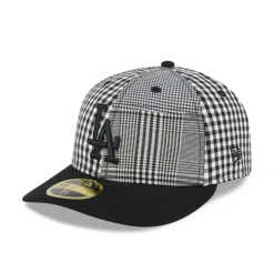Clearance Los Angeles Dodgers Patch Plaid Low Profile 59FIFTY Fitted Hat - KTGCaps - Baseball caps for various teams, purchased online at a discount