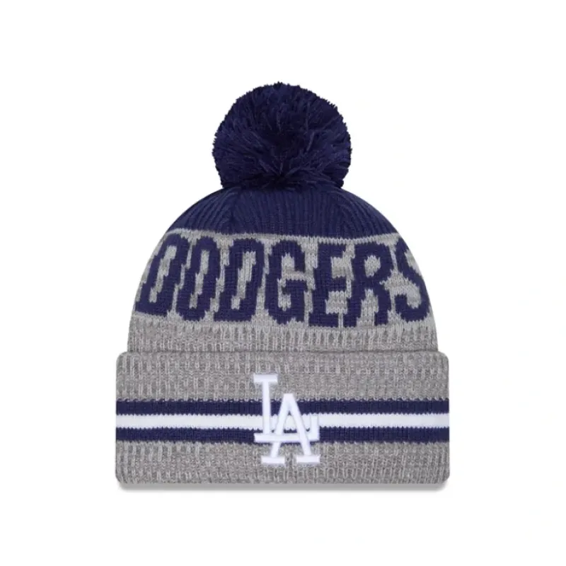 Shop Los Angeles Dodgers Runner Pom Knit Hat - KTGCaps - Baseball caps for various teams, purchased online at a discount