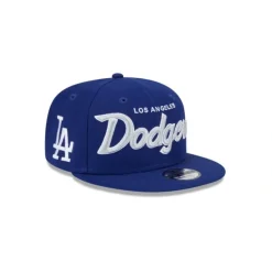 Best Sale Los Angeles Dodgers Script Kids 9FIFTY Snapback Hat - KTGCaps - Baseball caps for various teams, purchased online at a discount