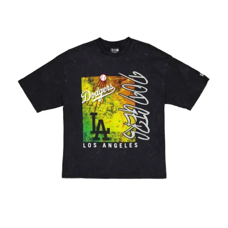 Fashion Los Angeles Dodgers Sport Classics Boxy Black TShirt - KTGCaps - Baseball caps for various teams, purchased online at a discount