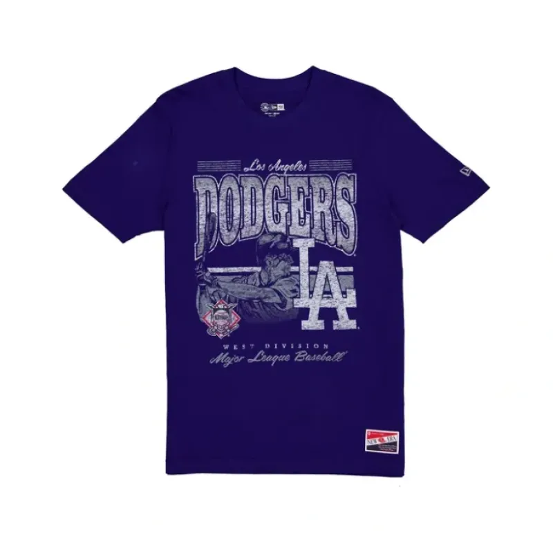 Clearance Los Angeles Dodgers Throwback Distress TShirt - KTGCaps - Baseball caps for various teams, purchased online at a discount