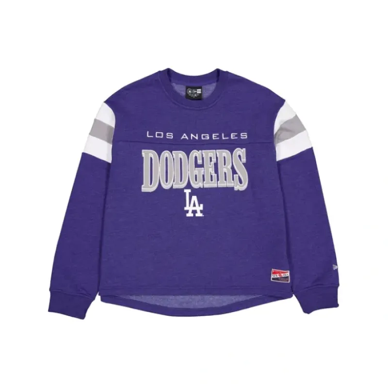 Clearance Los Angeles Dodgers Throwback Womens Crewneck - KTGCaps - Baseball caps for various teams, purchased online at a discount