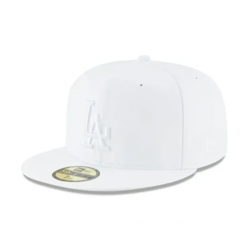 Sale Los Angeles Dodgers Whiteout Basic 59FIFTY Fitted Hat - KTGCaps - Baseball caps for various teams, purchased online at a discount