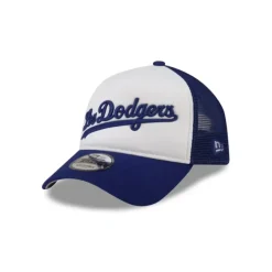 New Los Angeles Dodgers White Crown 9FORTY AFrame Trucker Hat - KTGCaps - Baseball caps for various teams, purchased online at a discount Caps