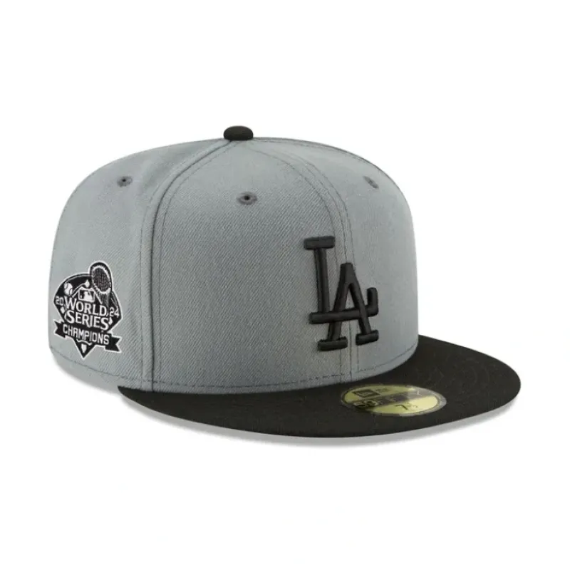 New Los Angeles Dodgers World Series Champions Gray 59FIFTY Fitted Hat - KTGCaps - Baseball caps for various teams, purchased online at a discount