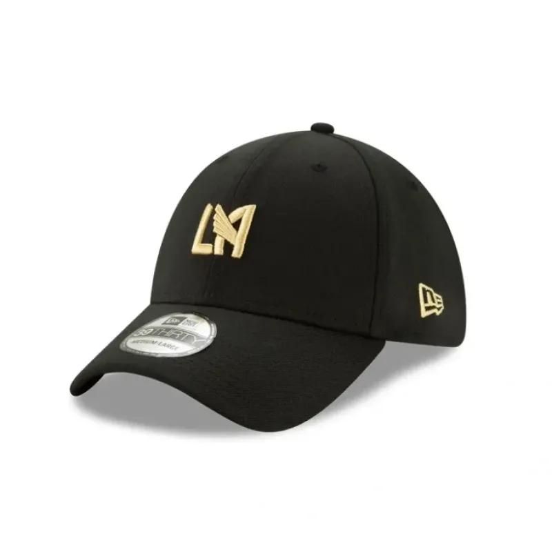 Cheap Los Angeles FC Black 39THIRTY Stretch Fit Hat - KTGCaps - Baseball caps for various teams, purchased online at a discount