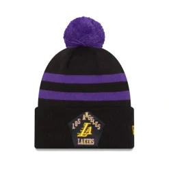 Fashion Los Angeles Lakers 2023 City Edition Pom Knit Hat - KTGCaps - Baseball caps for various teams, purchased online at a discount
