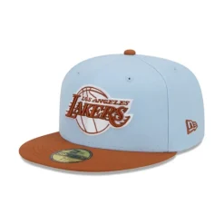 Fashion Los Angeles Lakers Color Pack Glacial Blue 59FIFTY Fitted Hat - KTGCaps - Baseball caps for various teams, purchased online at a discount