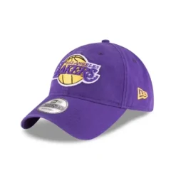 Fashion Los Angeles Lakers Core Classic Purple 9TWENTY Adjustable Hat - KTGCaps - Baseball caps for various teams, purchased online at a discount