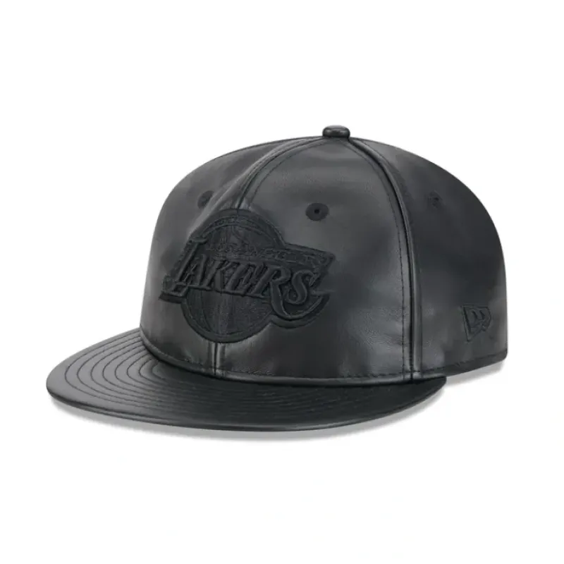 Discount Los Angeles Lakers Genuine Leather Retro Crown 9FIFTY Strapback Hat - KTGCaps - Baseball caps for various teams, purchased online at a discount