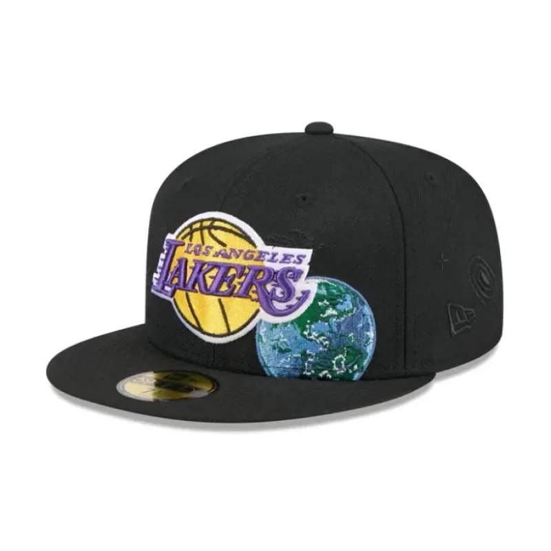 Cheap Los Angeles Lakers Global 59FIFTY Fitted Hat - KTGCaps - Baseball caps for various teams, purchased online at a discount