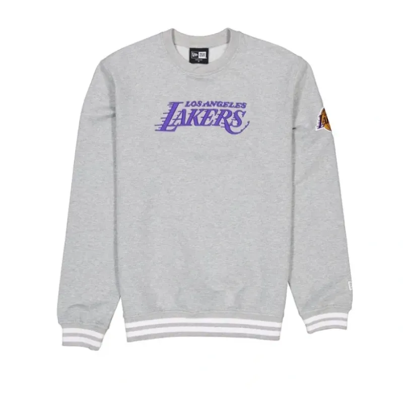 Flash Sale Los Angeles Lakers Gray Logo Select Crewneck - KTGCaps - Baseball caps for various teams, purchased online at a discount