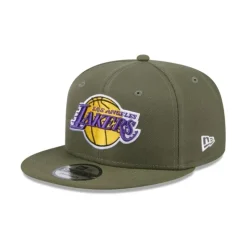 Clearance Los Angeles Lakers Olive 9FIFTY Snapback Hat - KTGCaps - Baseball caps for various teams, purchased online at a discount