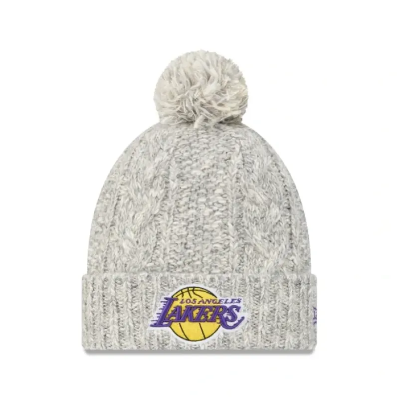Store Los Angeles Lakers Shimmer Pom Knit Hat - KTGCaps - Baseball caps for various teams, purchased online at a discount